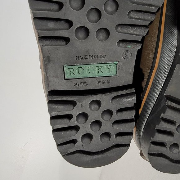 ROCKY Men's US 9 Polartec Insulated Duck Boots Leather & Rubber Muck Work Boots - Picture 11 of 11